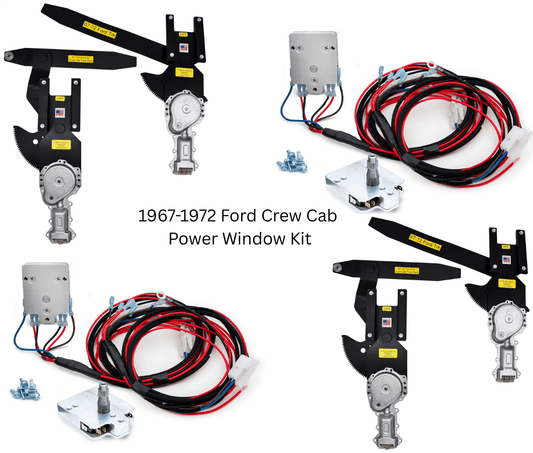 4 Door Power Window Kit 1967 - 1972 Bumpside Crew Cab (4 regulators . 4 switches) - Classic Crew Cabs