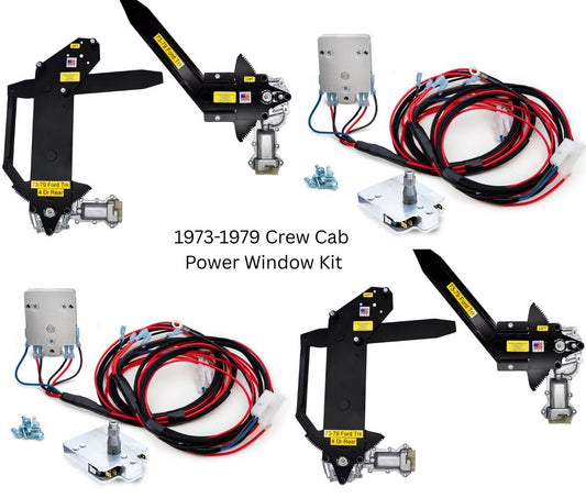 4 Door Power Window Kit 1973 - 1979 Dentside Crew Cab (4 regulators . 4 switches) - Classic Crew Cabs